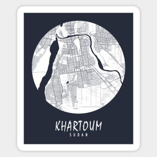 Khartoum, Sudan City Map - Full Moon Sticker